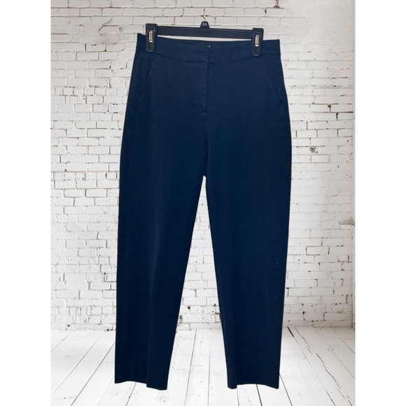 J.Crew Re-Imagined Cropped Pants‎ High Rise Career Casual Blue Size 4 - Picture 1 of 5